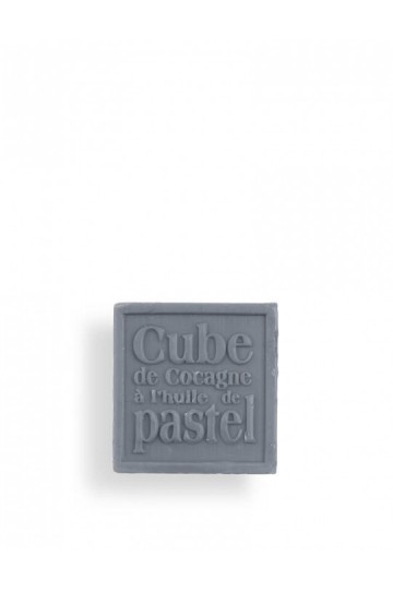 Cube de savon surgras de 125g à l'huile de pastel véritable, couleur Bleu Reine