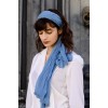 Blue arabic scarf 100% cotton, dyed by hand
